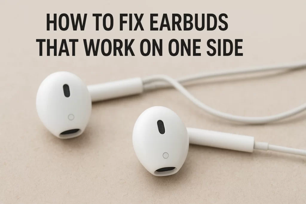 How To Fix Earbuds That Work That Work On One Side